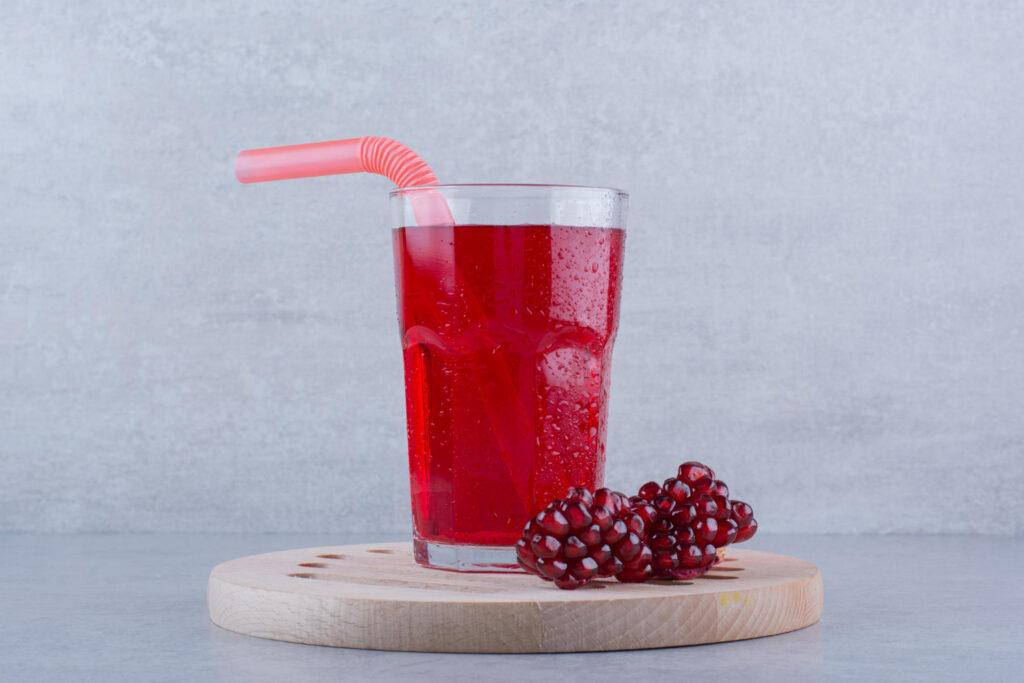 juice stored in a glass